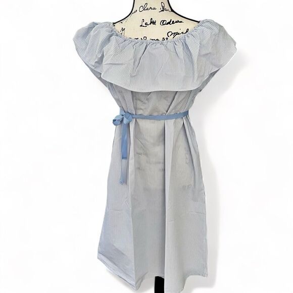 Mamalicious European Brand Vintage Style Preppy Maternity Dress with Sash Size M - Picture 1 of 10